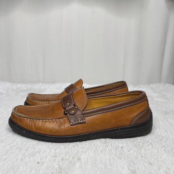 TOMMY BAHAMA / TB-308 two toned brown leather slip on loafers / 9.5 main image 4